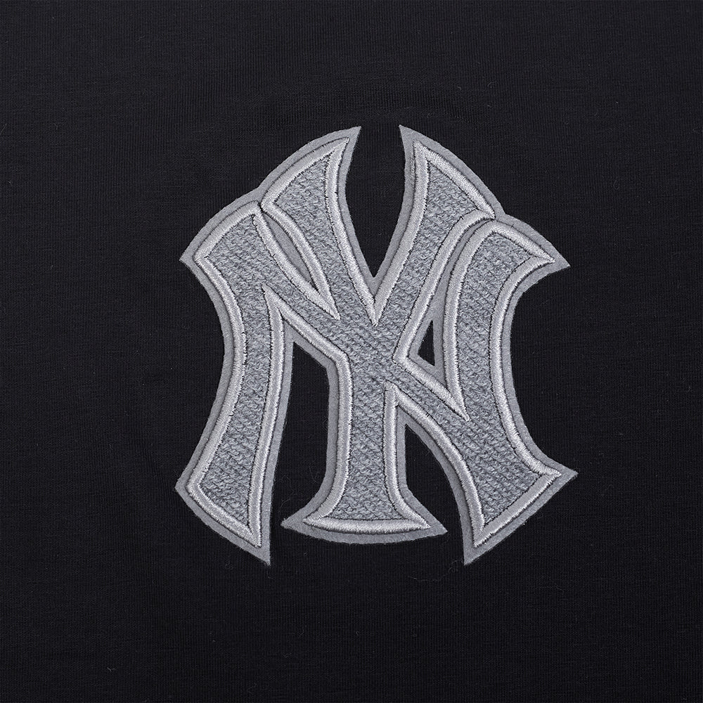 MLB NEW YORK YANKEES REVERSE FRENCH TERRY WOMEN'S BODYCON DRESS (BLACK)