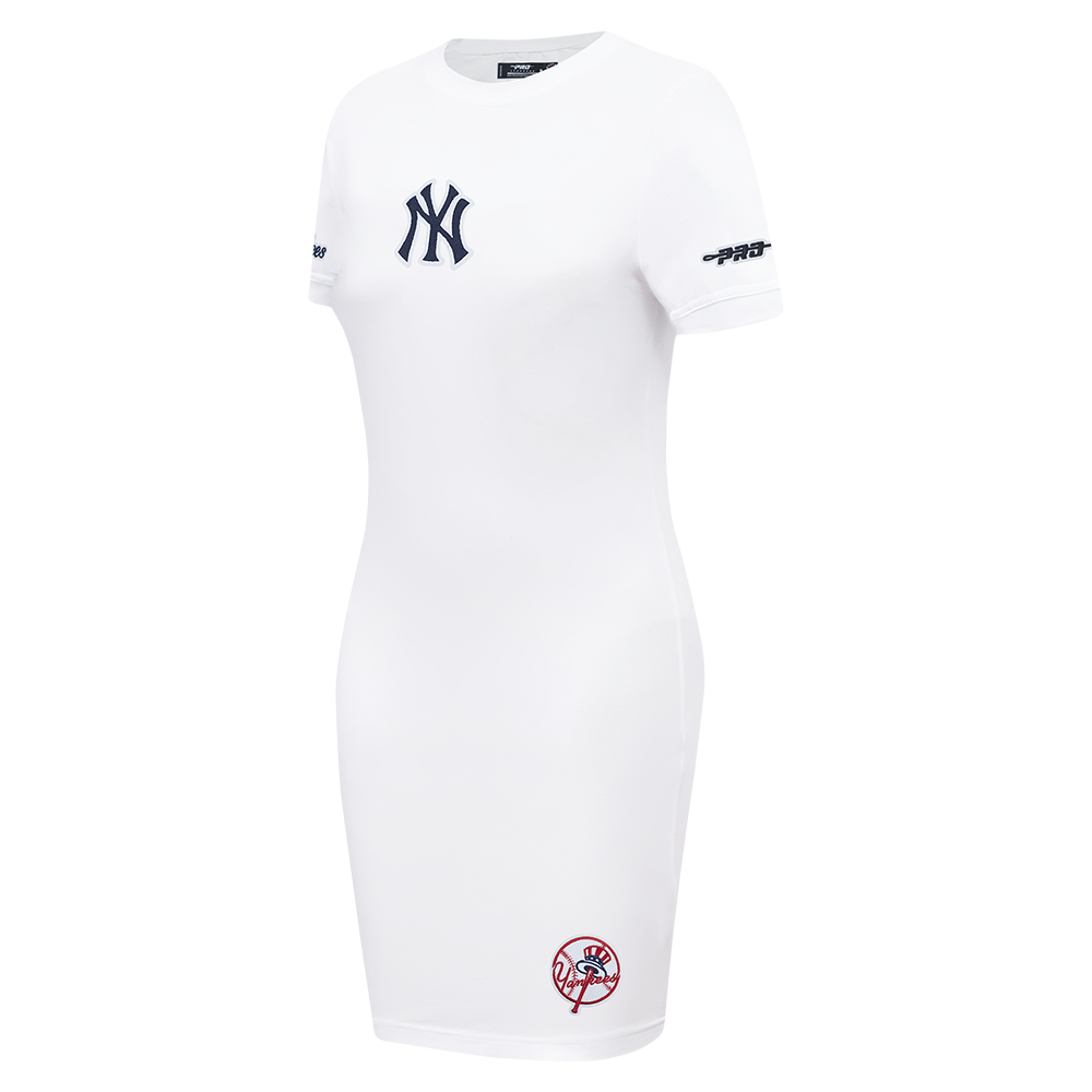 MLB NEW YORK YANKEES CLASSIC CHENILLE WOMEN'S DRESS (WHITE)