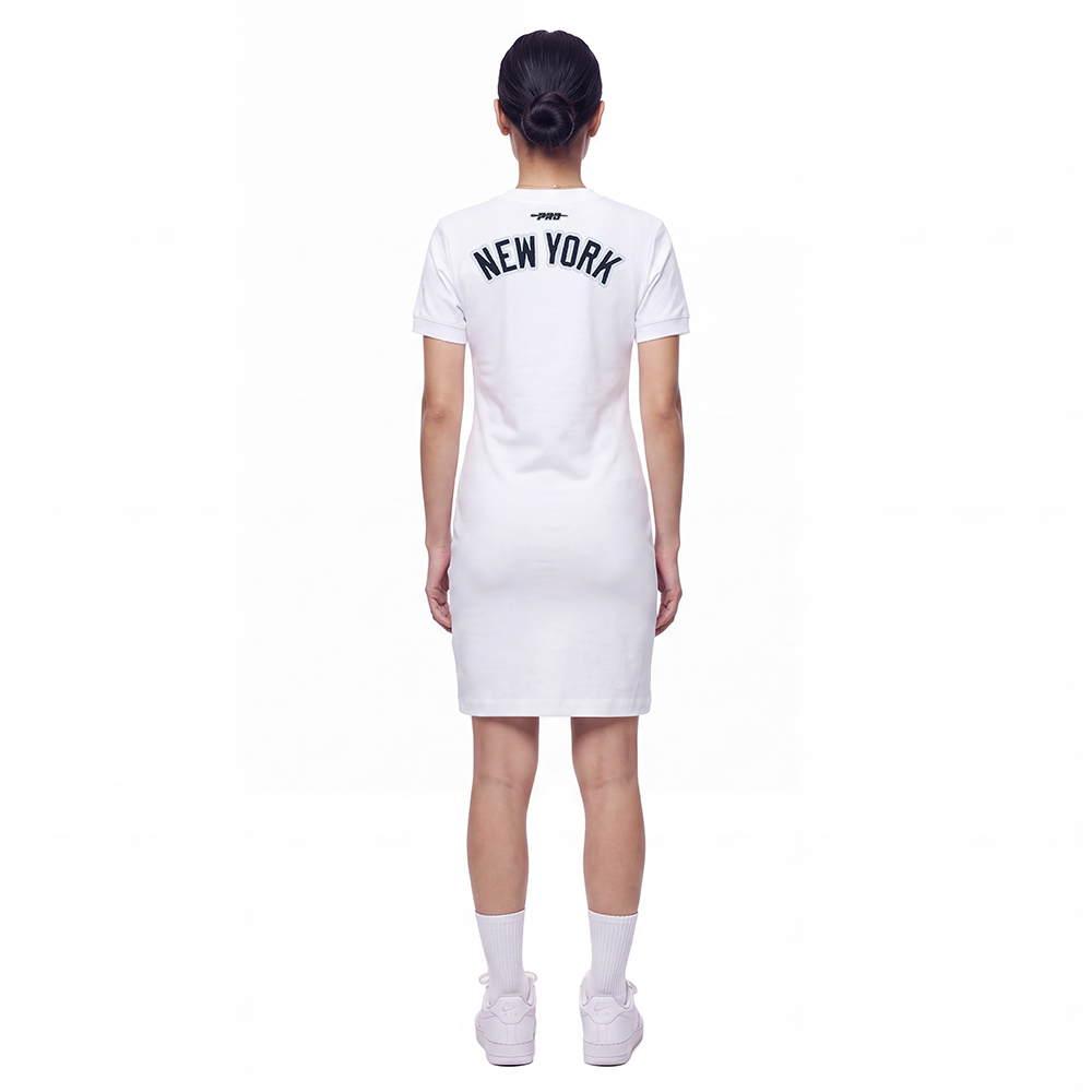 MLB NEW YORK YANKEES CLASSIC CHENILLE WOMEN'S DRESS (WHITE)