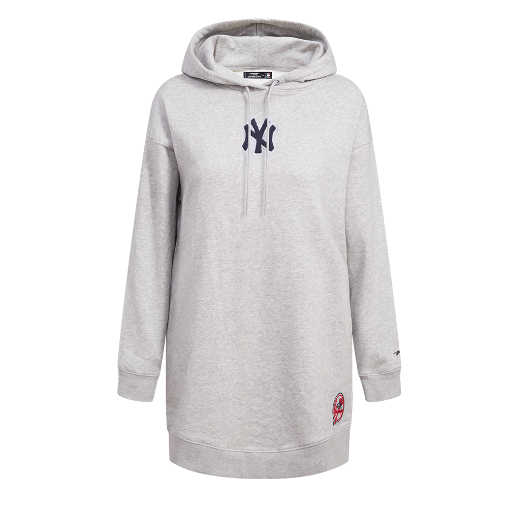 MLB NEW YORK YANKEES CLASSIC ROBE À CAPUCHON POUR FEMME (GRIS CHINÉ)