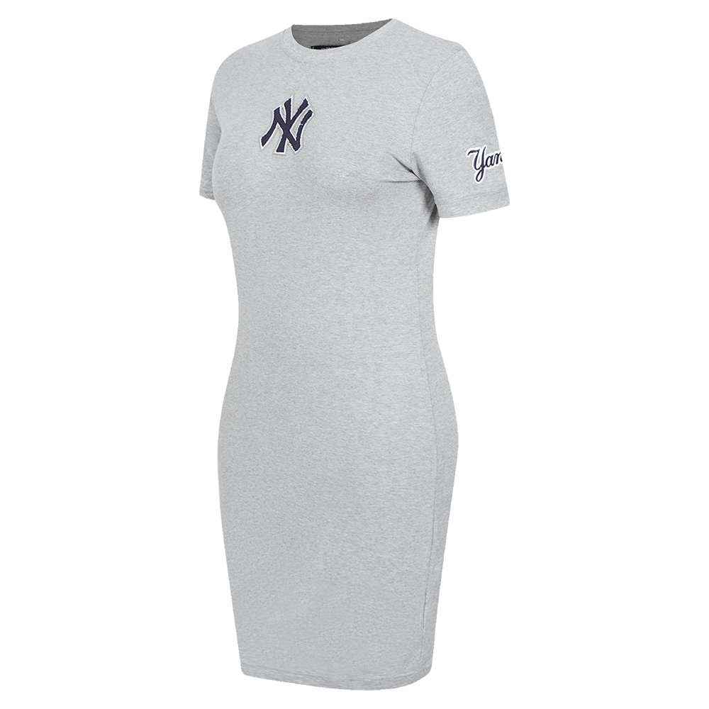 MLB NEW YORK YANKEES CLASSIC WOMEN'S BODYCON DRESS (HEATHER GREY)