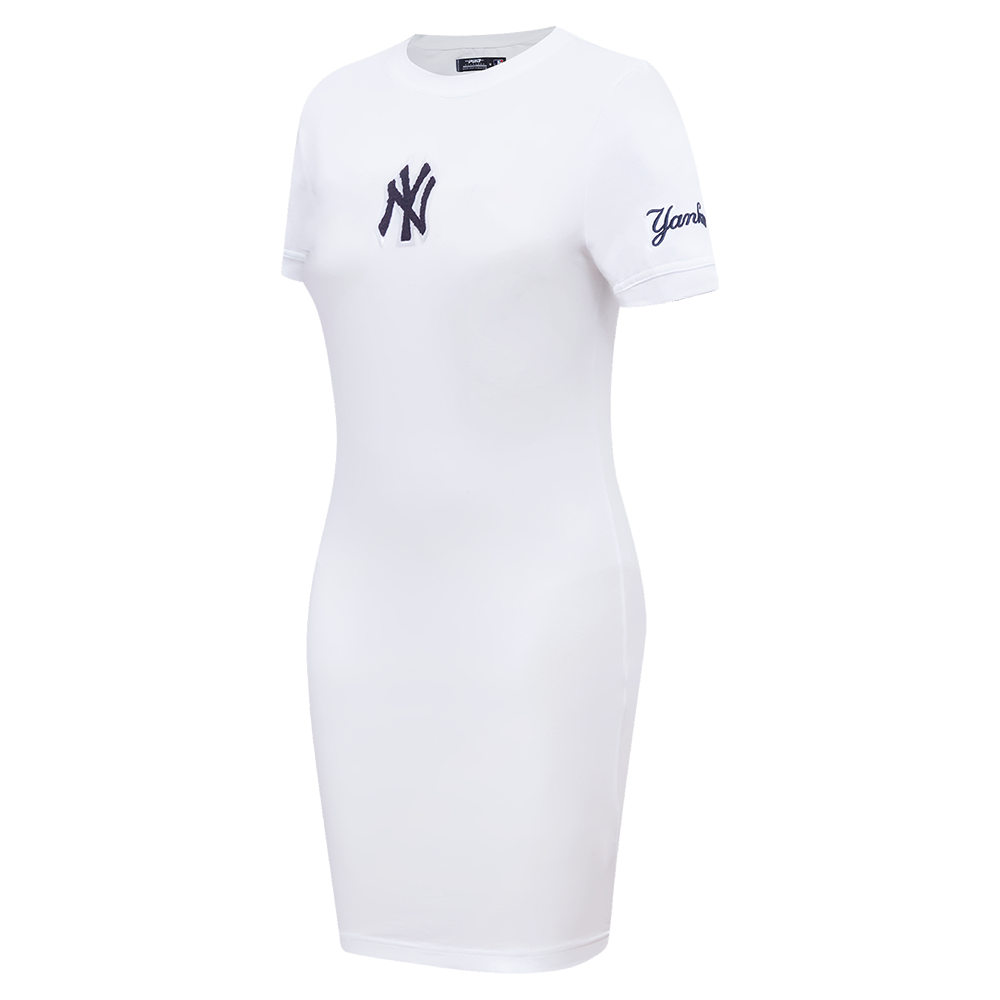 MLB NEW YORK YANKEES CLASSIC WOMEN'S BODYCON DRESS (WHITE)