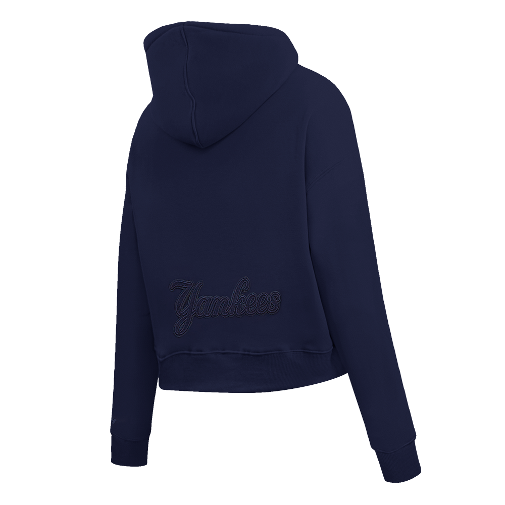 MLB NEW YORK YANKEES TRIPLE TONAL CHANDAIL À CAPUCHON EN MAILLE DOUBLE À GLISSIÈRE POUR FEMME (MARINE MINUIT)