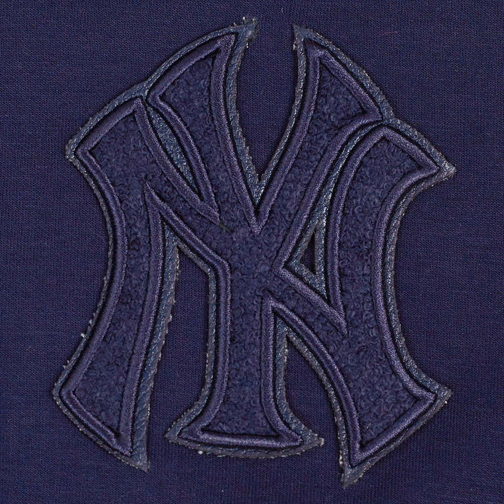 MLB NEW YORK YANKEES TRIPLE TONAL CHANDAIL À CAPUCHON EN MAILLE DOUBLE À GLISSIÈRE POUR FEMME (MARINE MINUIT)