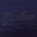 MLB NEW YORK YANKEES TRIPLE TONAL CHANDAIL À CAPUCHON EN MAILLE DOUBLE À GLISSIÈRE POUR FEMME (MARINE MINUIT)