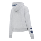 MLB NEW YORK YANKEES OLD ENGLISH CHANDAIL À CAPUCHON COURT POUR FEMME (GRIS CHINÉ)