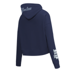 MLB NEW YORK YANKEES OLD ENGLISH CHANDAIL À CAPUCHON COURT POUR FEMME (MARINE MINUIT)