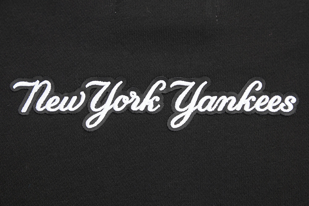 MLB NEW YORK YANKEES PEARLS WOMEN'S RIB FLEECE CREWNECK (BLACK)