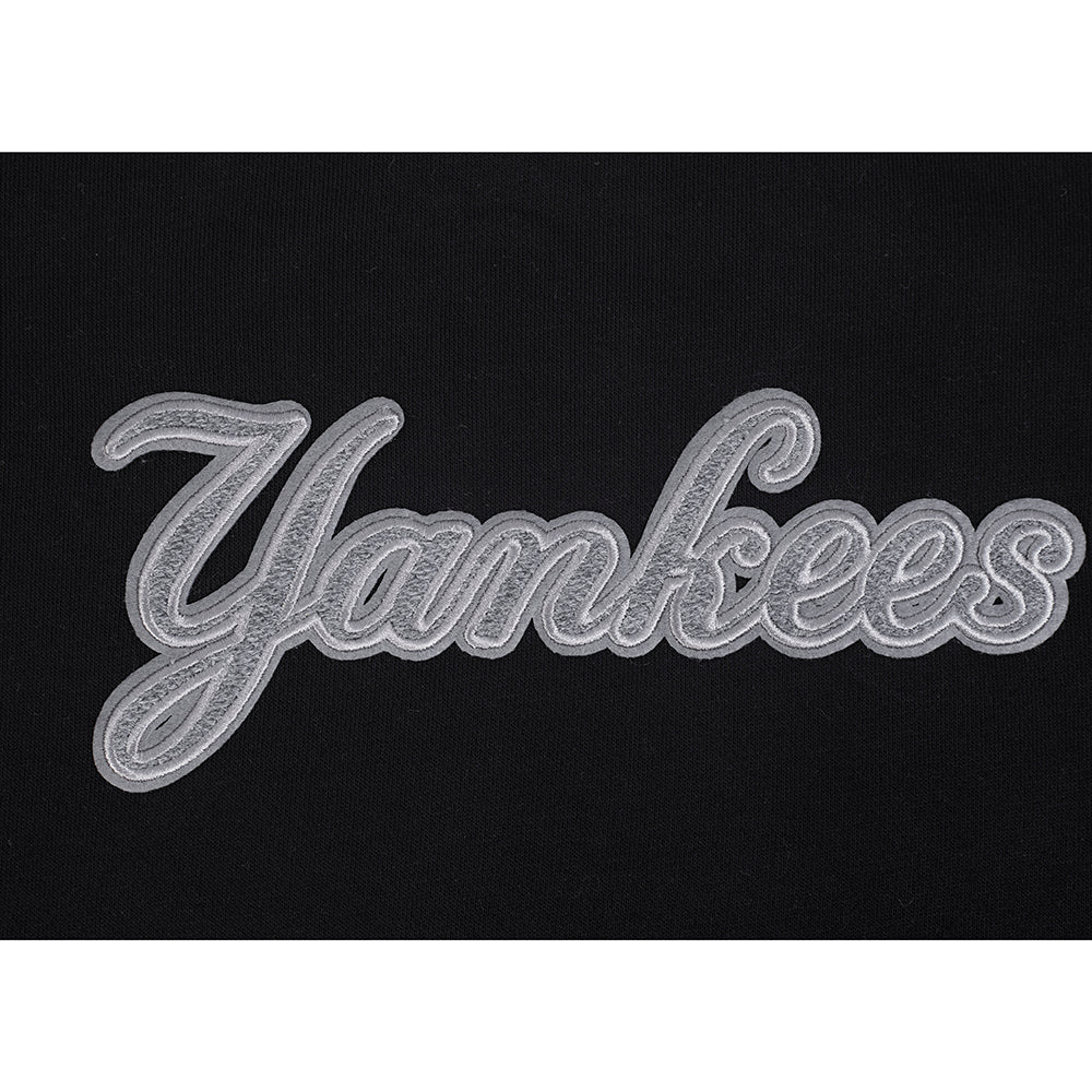 MLB NEW YORK YANKEES REVERSE FRENCH TERRY WOMEN'S FLEECE CREWNECK (BLACK)