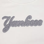 MLB NEW YORK YANKEES REVERSE FRENCH TERRY WOMEN'S FLEECE CREWNECK (EGGSHELL)