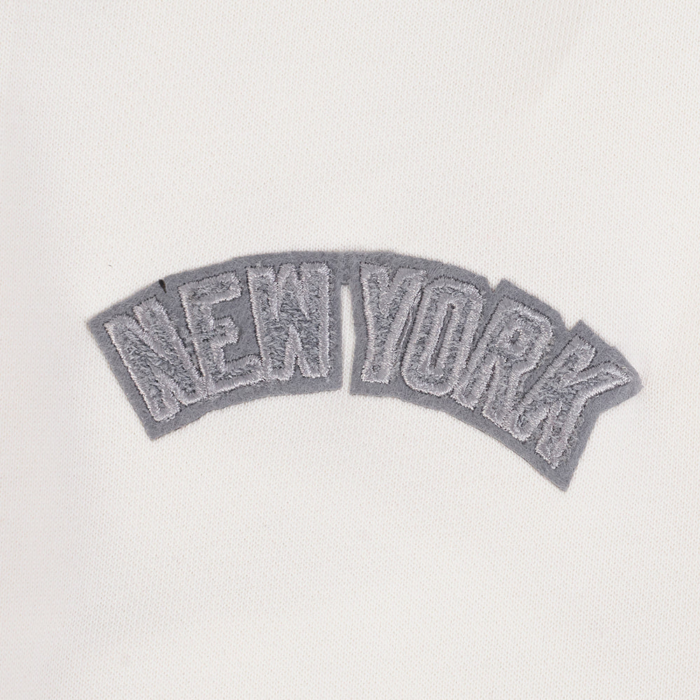 MLB NEW YORK YANKEES REVERSE FRENCH TERRY WOMEN'S FLEECE CREWNECK (EGGSHELL)