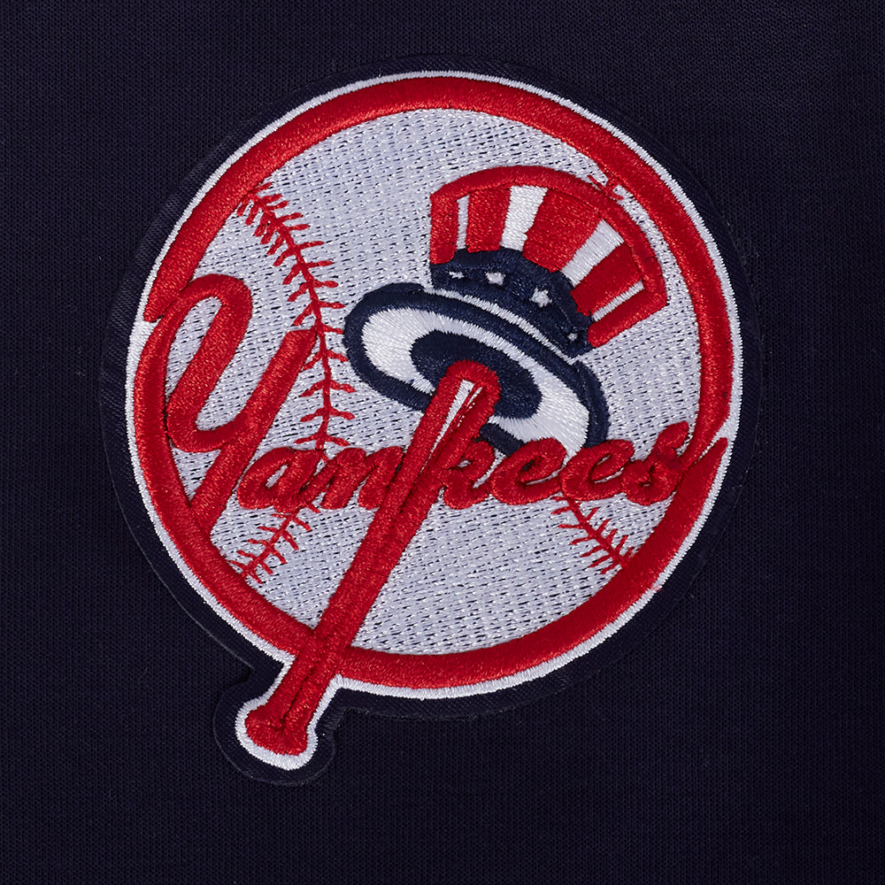 MLB NEW YORK YANKEES GAME DAY CLASSICS CHANDAIL À COL ROND EN MAILLE DOUBLE POUR FEMME (MARINE MINUIT)