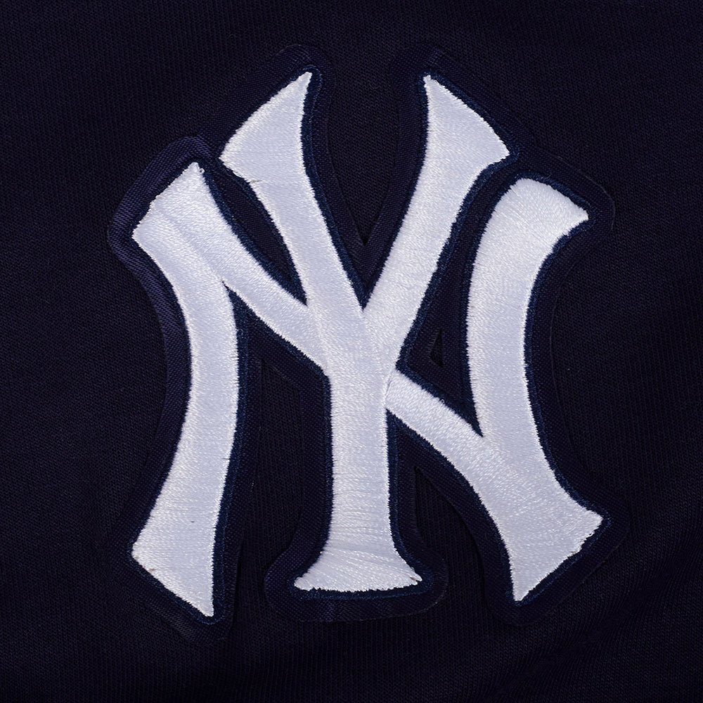 MLB NEW YORK YANKEES GAME DAY CLASSICS CHANDAIL À COL ROND EN MAILLE DOUBLE POUR FEMME (MARINE MINUIT)