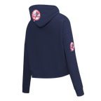 MLB NEW YORK YANKEES GAME DAY CLASSICS CHANDAIL À CAPUCHON COURT EN MAILLE DOUBLE POUR FEMME (MARINE MINUIT)