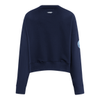 MLB NEW YORK YANKEES COUNTRY CLUB CHANDAIL À COL ROND EN MAILLE DOUBLE POUR FEMME (MARINE MINUIT)