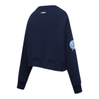 MLB NEW YORK YANKEES COUNTRY CLUB CHANDAIL À COL ROND EN MAILLE DOUBLE POUR FEMME (MARINE MINUIT)