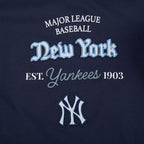 MLB NEW YORK YANKEES COUNTRY CLUB CHANDAIL À COL ROND EN MAILLE DOUBLE POUR FEMME (MARINE MINUIT)