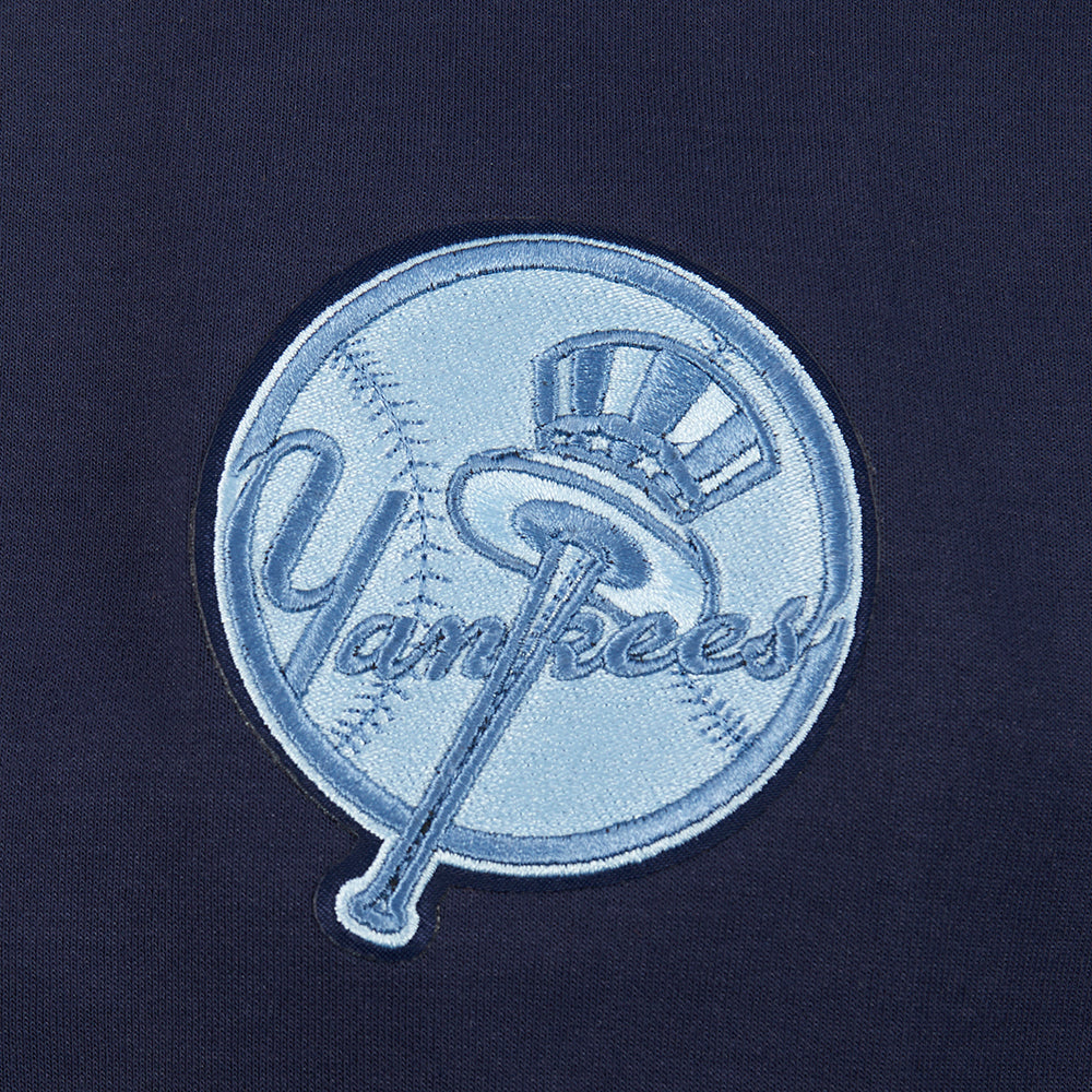 MLB NEW YORK YANKEES COUNTRY CLUB CHANDAIL À COL ROND EN MAILLE DOUBLE POUR FEMME (MARINE MINUIT)