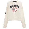 MLB NEW YORK YANKEES REBEL ATHLETICS CHANDAIL À COL ROND EN MOLLETON POUR FEMME (COQUILLE D'ŒUF)