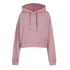 MLB NEW YORK YANKEES WASHED CLASSIC WOMEN'S CROPPED PULLOVER HOODIE (WASHED MAUVE)