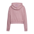 MLB NEW YORK YANKEES WASHED CLASSIC WOMEN'S CROPPED PULLOVER HOODIE (WASHED MAUVE)