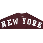 MLB NEW YORK YANKEES WINGSPAN CHANDAIL À COL ROND EN MOLLETON POUR FEMME (LIE-DE-VIN)