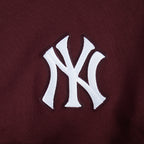 MLB NEW YORK YANKEES WINGSPAN CHANDAIL À COL ROND EN MOLLETON POUR FEMME (LIE-DE-VIN)