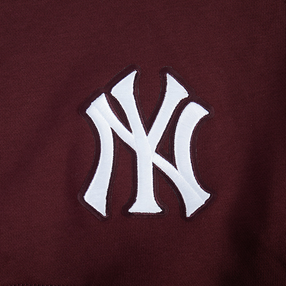 MLB NEW YORK YANKEES WINGSPAN CHANDAIL À COL ROND EN MOLLETON POUR FEMME (LIE-DE-VIN)