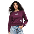 MLB NEW YORK YANKEES WINGSPAN CHANDAIL À COL ROND EN MOLLETON POUR FEMME (LIE-DE-VIN)