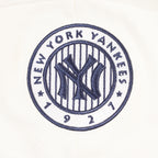 MLB NEW YORK YANKEES RETRO CLASSIC CHANDAIL À CAPUCHON COURT EN MOLLETON CÔTELÉ POUR FEMME (COQUILLE D'ŒUF/MARINE MINUIT)