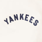 MLB NEW YORK YANKEES RETRO CLASSIC CHANDAIL À CAPUCHON COURT EN MOLLETON CÔTELÉ POUR FEMME (COQUILLE D'ŒUF/MARINE MINUIT)