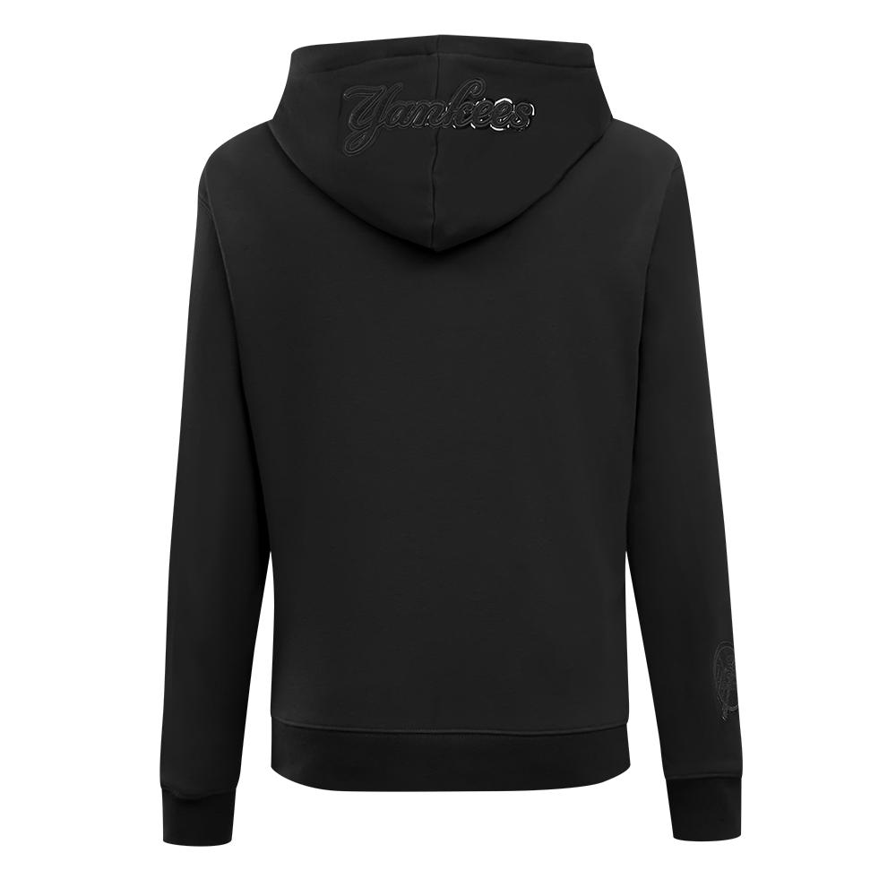 MLB NEW YORK YANKEES TRIPLE BLACK CHANDAIL À CAPUCHON EN MOLLETON POUR FEMME (TRIPLE NOIR FEMME)