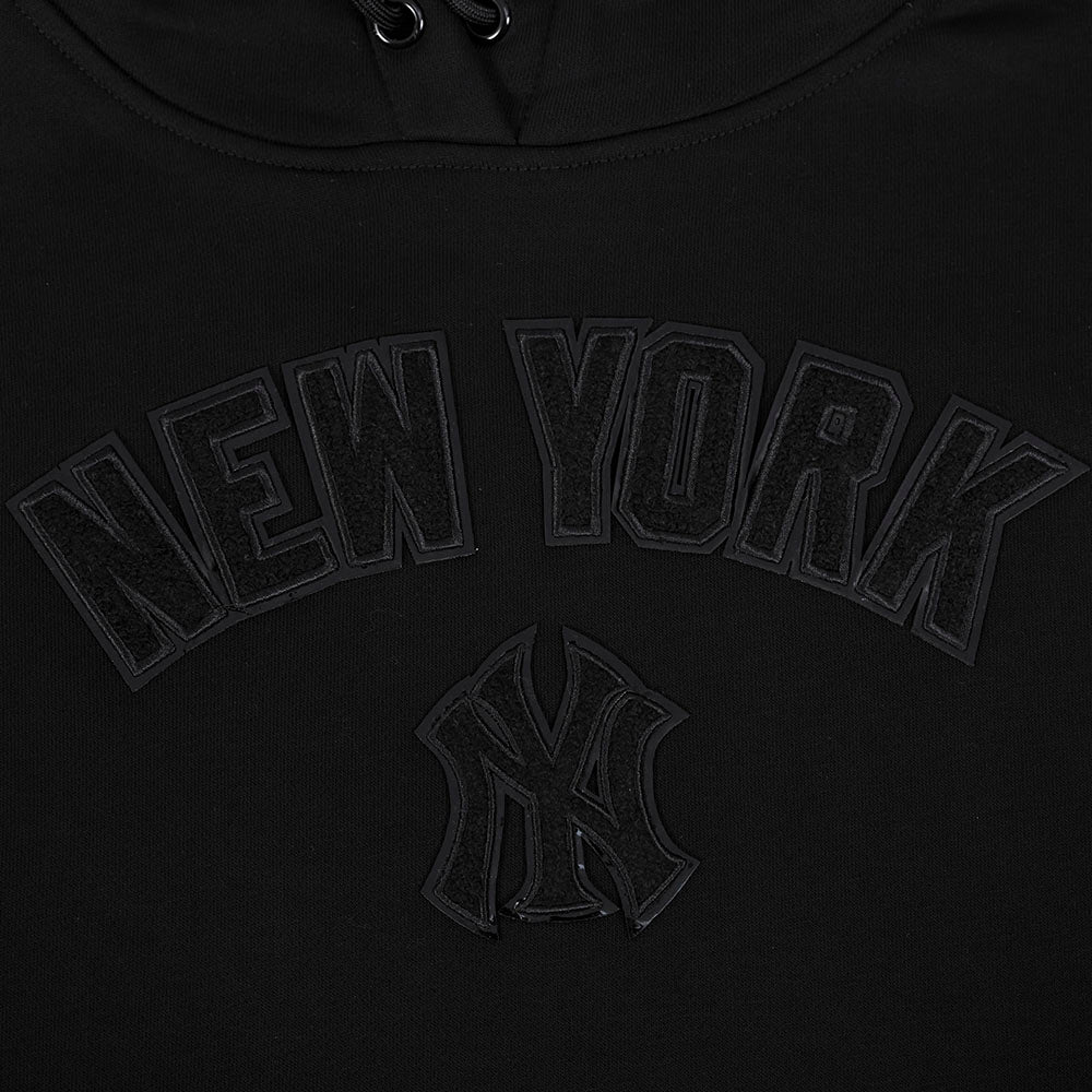 MLB NEW YORK YANKEES TRIPLE BLACK CHANDAIL À CAPUCHON EN MOLLETON POUR FEMME (TRIPLE NOIR FEMME)