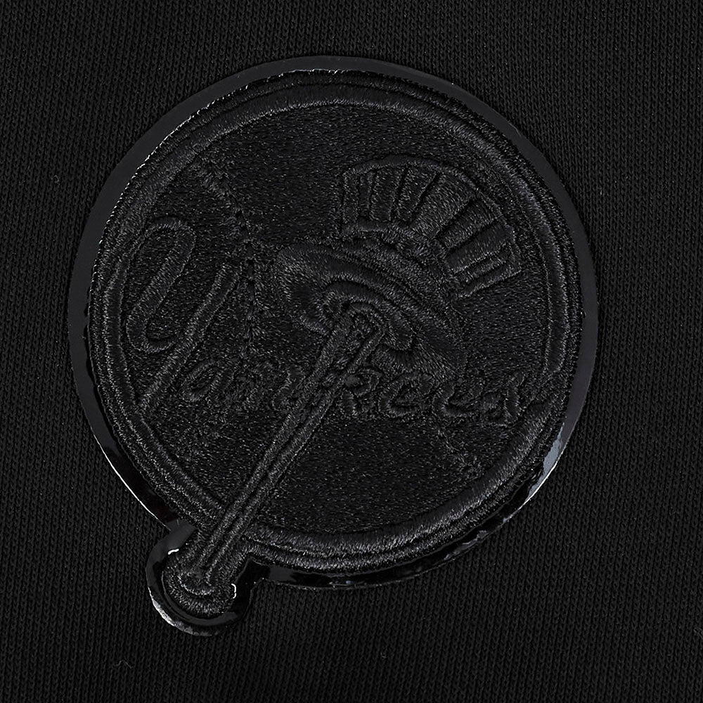 MLB NEW YORK YANKEES TRIPLE BLACK CHANDAIL À CAPUCHON EN MOLLETON POUR FEMME (TRIPLE NOIR FEMME)