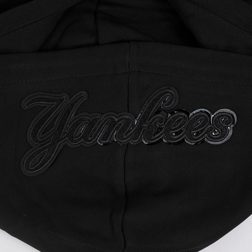 MLB NEW YORK YANKEES TRIPLE BLACK CHANDAIL À CAPUCHON EN MOLLETON POUR FEMME (TRIPLE NOIR FEMME)