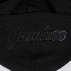MLB NEW YORK YANKEES TRIPLE BLACK CHANDAIL À CAPUCHON EN MOLLETON POUR FEMME (TRIPLE NOIR FEMME)