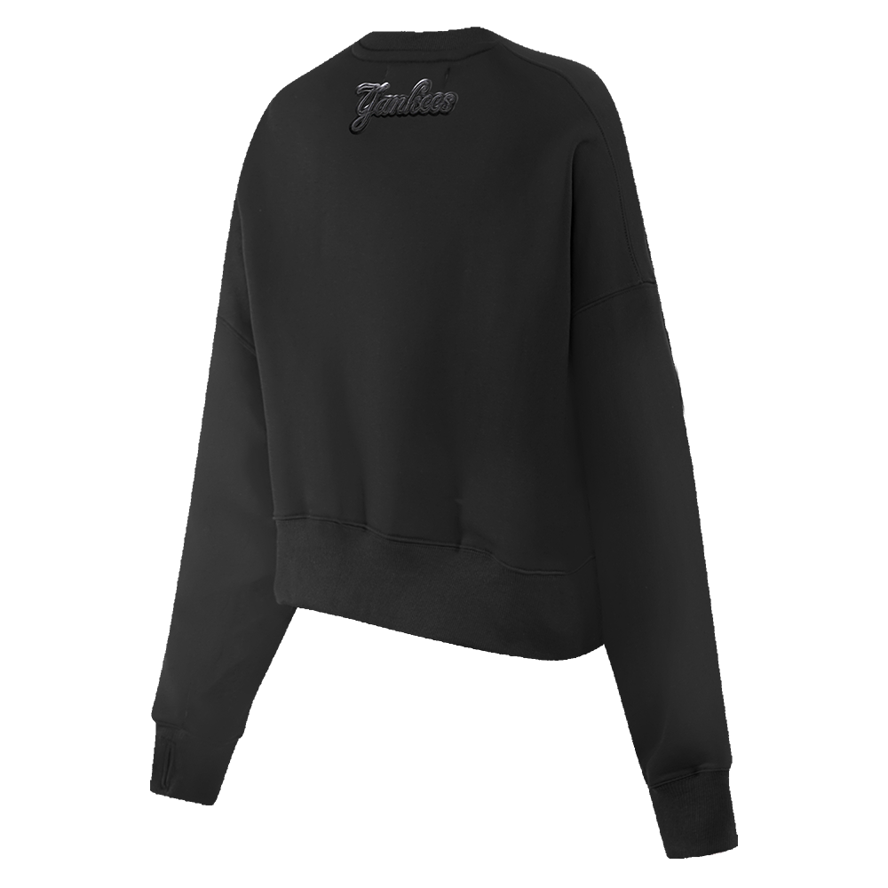 MLB NEW YORK YANKEES TRIPLE BLACK WOMEN'S FLEECE CREWNECK (TRIPLE BLACK WOMEN'S)