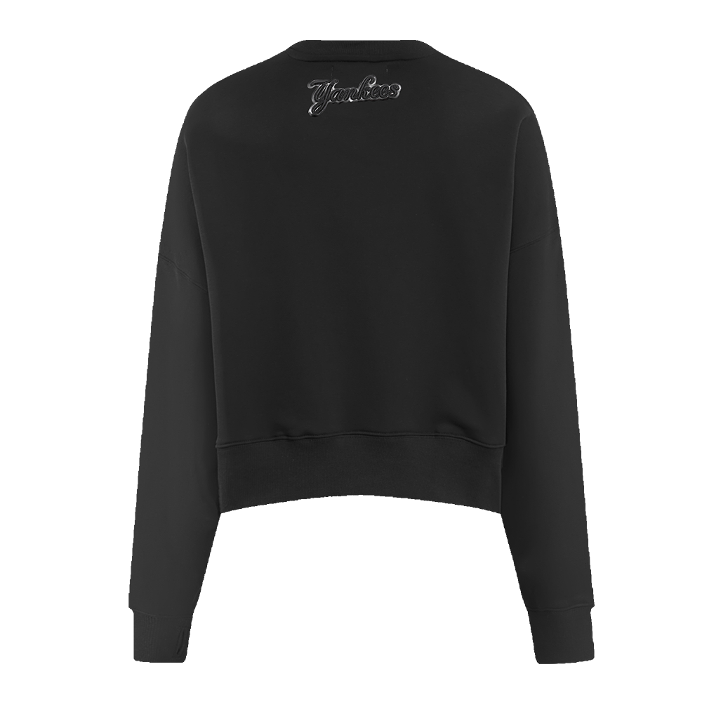 MLB NEW YORK YANKEES TRIPLE BLACK WOMEN'S FLEECE CREWNECK (TRIPLE BLACK WOMEN'S)