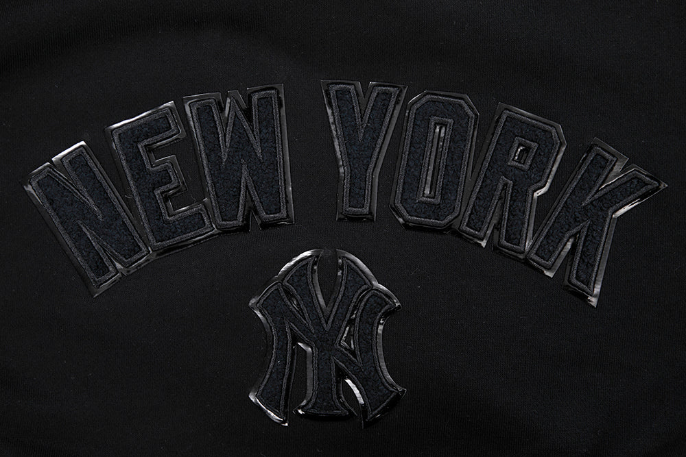 MLB NEW YORK YANKEES TRIPLE BLACK WOMEN'S FLEECE CREWNECK (TRIPLE BLACK WOMEN'S)