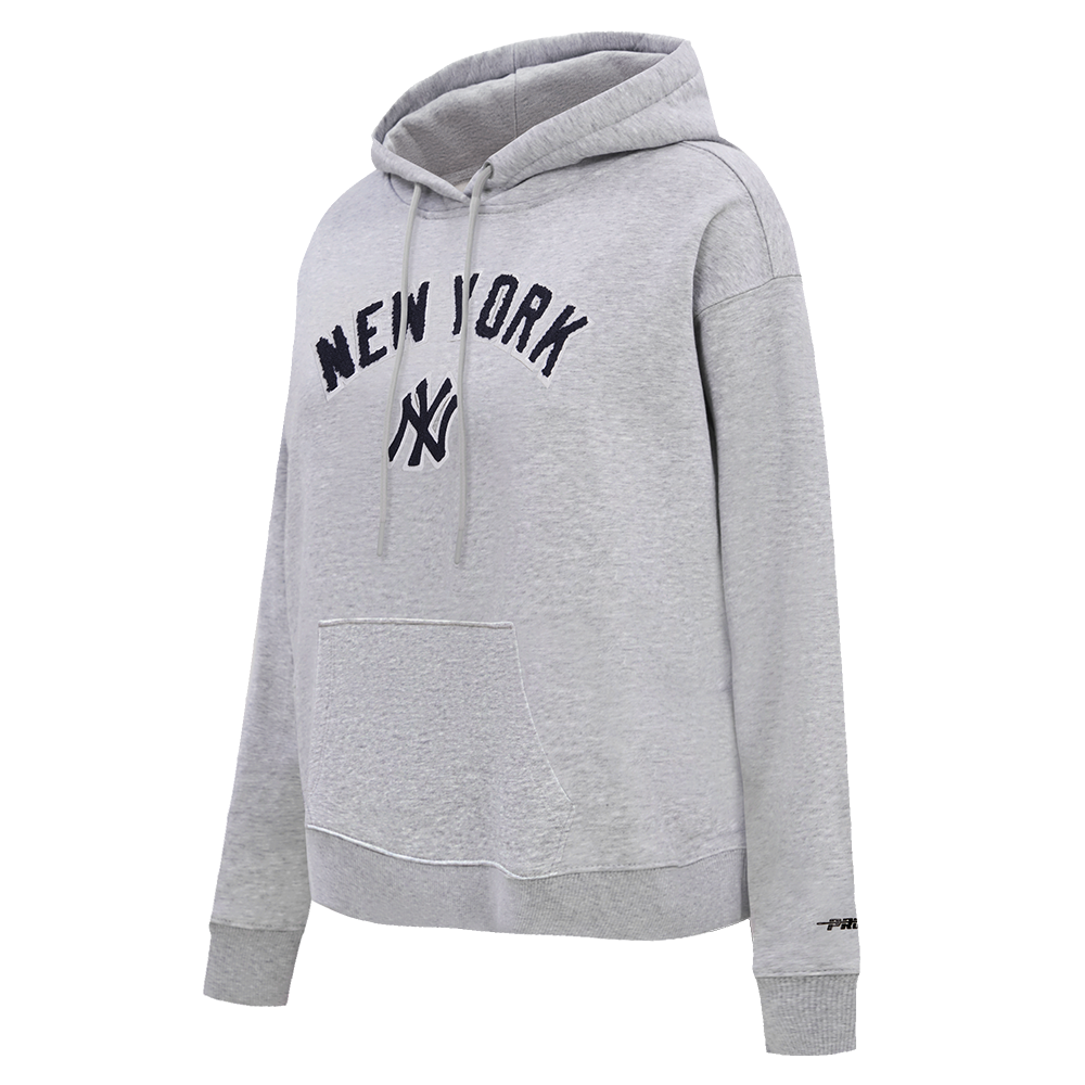 MLB NEW YORK YANKEES CLASSIC WOMEN'S PULLOVER HOODIE (HEATHER GREY)
