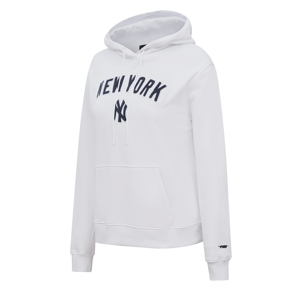 MLB NEW YORK YANKEES CLASSIC WOMEN'S PULLOVER HOODIE (WHITE)