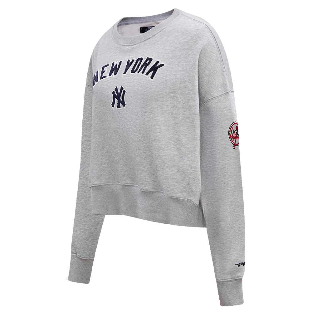 MLB NEW YORK YANKEES CLASSIC WOMEN'S CREWNECK (HEATHER GREY)