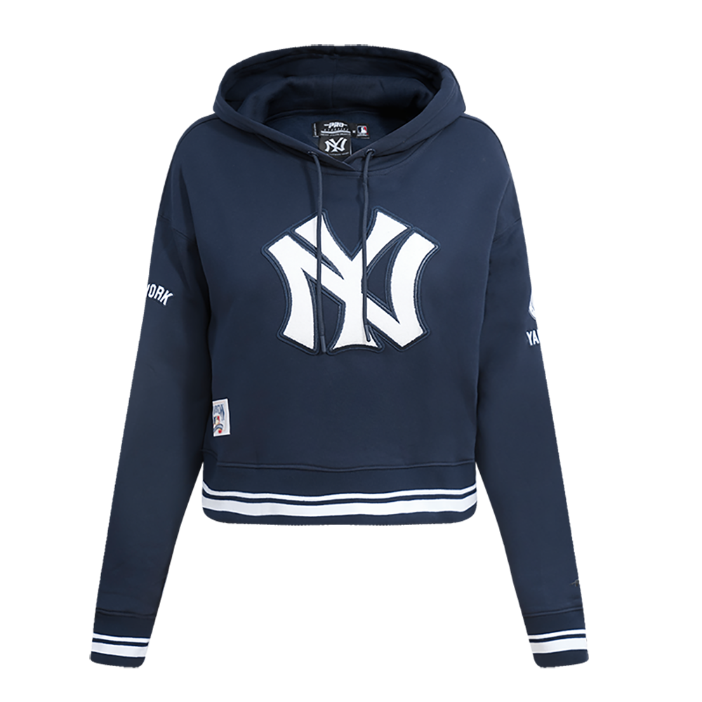 MLB NEW YORK YANKEES RETRO CLASSIC CHANDAIL À CAPUCHON COURT POUR FEMME (MARINE MINUIT)