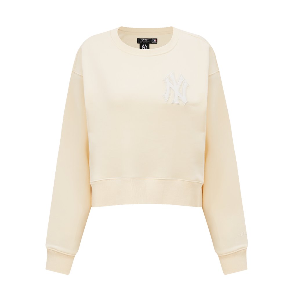 MLB NEW YORK YANKEES NEUTRAL WOMEN'S CREWNECK (EGGSHELL)
