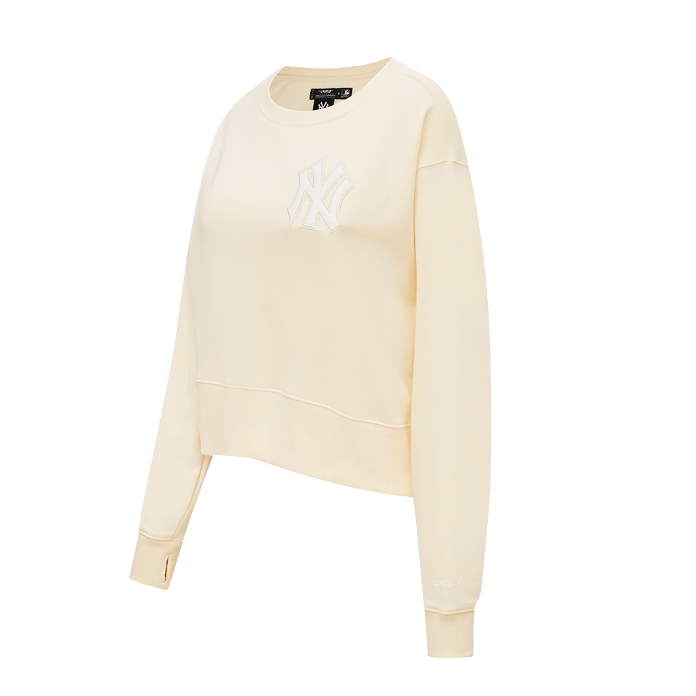 MLB NEW YORK YANKEES NEUTRAL WOMEN'S CREWNECK (EGGSHELL)