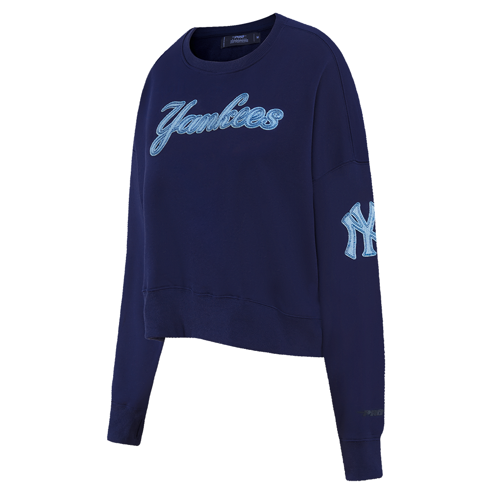 MLB NEW YORK YANKEES VARSITY BLUES WOMEN'S CREWNECK (MIDNIGHT NAVY)