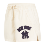 MLB NEW YORK YANKEES TRIPLE TONAL SHORT TISSÉ POUR FEMME POUR FEMME (COQUILLE D'ŒUF)