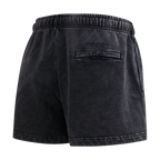 MLB NEW YORK YANKEES WASHED CLASSIC WOMEN'S ENZYME WASH FT SHORT (WASHED BLACK)