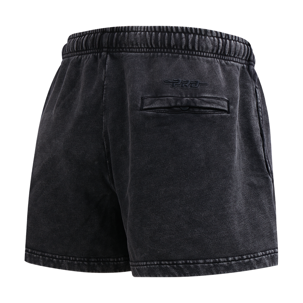 MLB NEW YORK YANKEES WASHED CLASSIC WOMEN'S ENZYME WASH FT SHORT (WASHED BLACK)