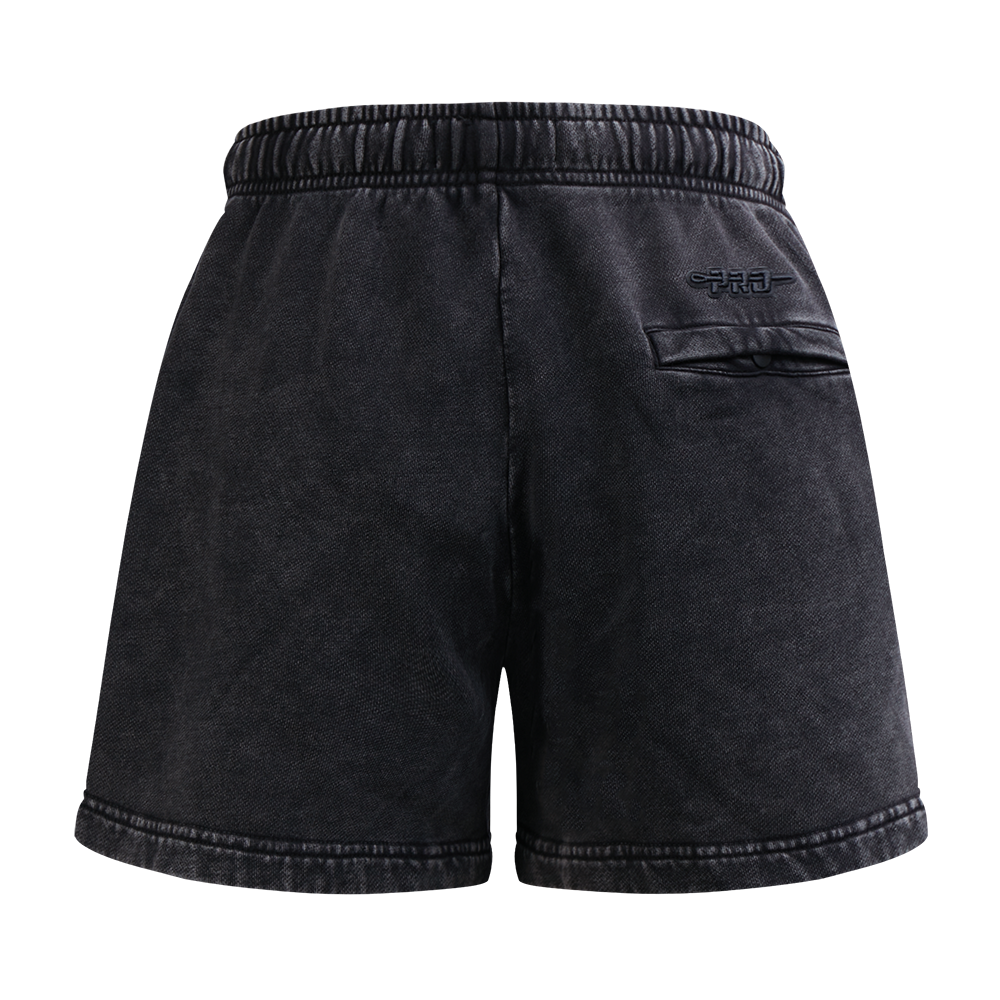 MLB NEW YORK YANKEES WASHED CLASSIC WOMEN'S ENZYME WASH FT SHORT (WASHED BLACK)